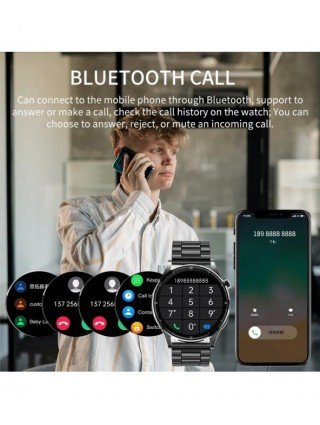 "Lige" laikrodis vyrams "Smart Watch" AMOLED HD ekranas Kūno