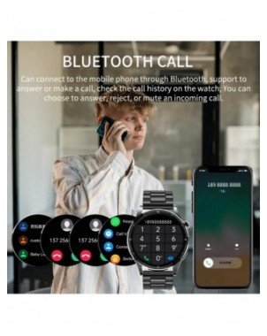 "Lige" laikrodis vyrams "Smart Watch" AMOLED HD ekranas Kūno