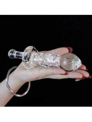 Glass Dotted Dildo Vaginal Masturbator Anal Plug Butt Plug With