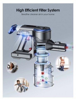 33Kpa Cordless Vacuum Cleaners Handheld Removable Battery 400W