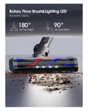 33Kpa Cordless Vacuum Cleaners Handheld Removable Battery 400W