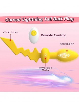 Anal Plug Lightning With Tail Butt Plug Vibrator Stopper