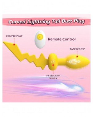 Anal Plug Lightning With Tail Butt Plug Vibrator Stopper