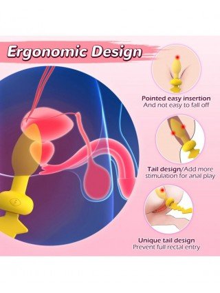 Anal Plug Lightning With Tail Butt Plug Vibrator Stopper