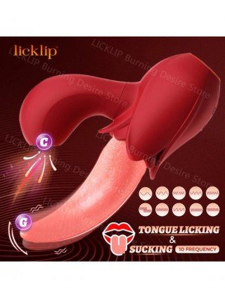 3 In 1 Sucking Toys Tongue Licking Nipple Clitoris Sucking