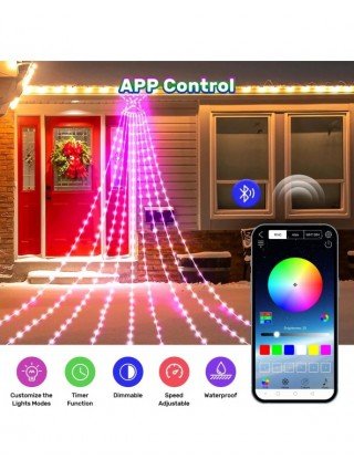 RGB Smart Christmas Tree Lights APP Remote Control USB LED