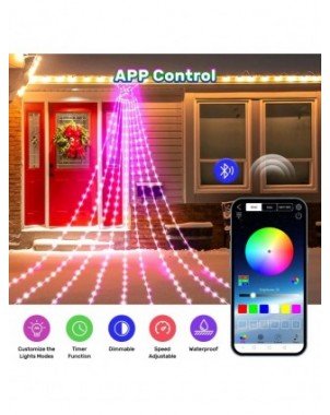 RGB Smart Christmas Tree Lights APP Remote Control USB LED