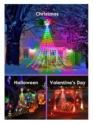 RGB Smart Christmas Tree Lights APP Remote Control USB LED