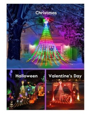 RGB Smart Christmas Tree Lights APP Remote Control USB LED