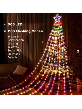 RGB Smart Kalėdų eglutės žibintai APP nuotolinio valdymo USB