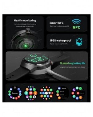 GPS Smart Watch Mens GT4 Pro 360*360 HD Screen Heart rate