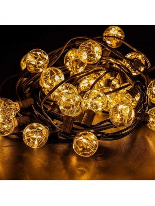 G40 Solar Lights Outdoor, Waterproof Garden Garland LED String