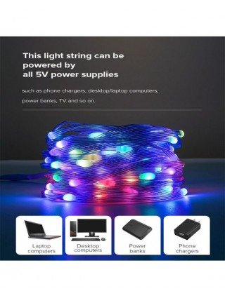 Rgbic Lights Tuya Wifi Girlianda Usb 5v WS2812B Bluetooth