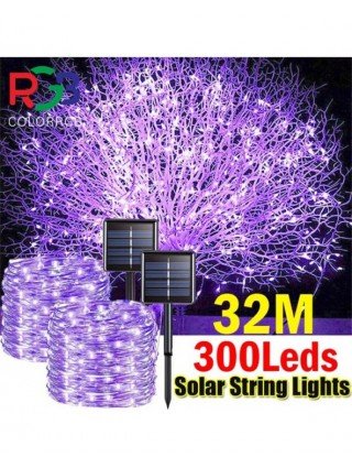 Outdoor LED Solar Fairy String Lights Waterproof Garden