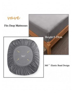 100 Cotton Fitted Bed Sheet with Elastic Band Solid Color