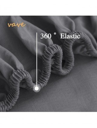 100 Cotton Fitted Bed Sheet with Elastic Band Solid Color