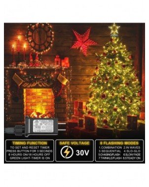 Memory 490 LED Christmas Tree Waterfall Lights with Star Topper