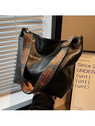 Solid Color Leather Women Fashion Shoulder Sling Bag Simple