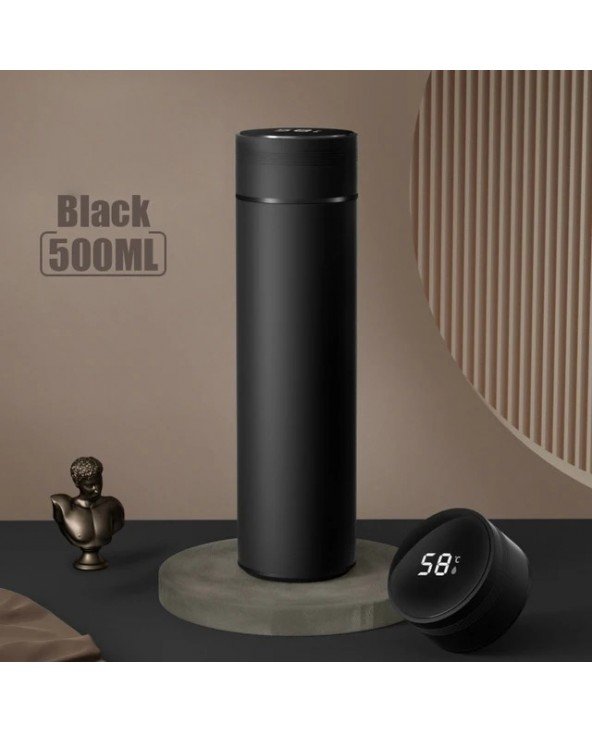 Stainless steel thermos bottle with digital temperature