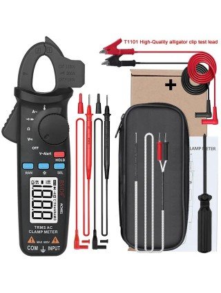 Digital Clamp Meter Auto-Rang True RMS 1mA Accuracy 200A