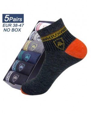5 Pairs Apring And Fall Mens Sports Socks Summer Leisure Sweat