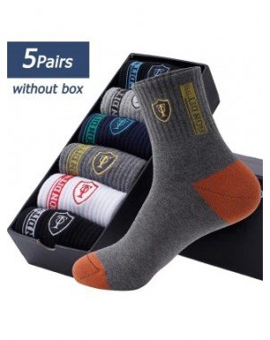 5 Pairs Apring And Fall Mens Sports Socks Summer Leisure Sweat