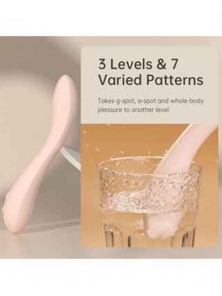 DRY WELL G-Spot šildymo rožinis vibratorius Clit Tits Analinis