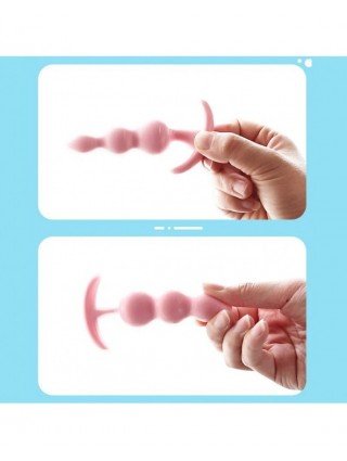 Soft Silicone Anal Plugs Anal Stimulator Trainer Sex Play Toy