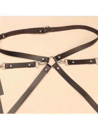 Women Leather Harness Garter Sword Belt Sexy Lady Tight Bondage