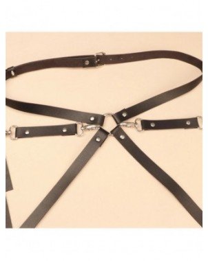 Women Leather Harness Garter Sword Belt Sexy Lady Tight Bondage