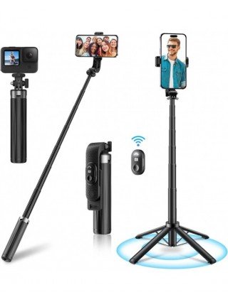 Mini Selfie Stick Phone Tripod with Remote Upgrade Quadripod