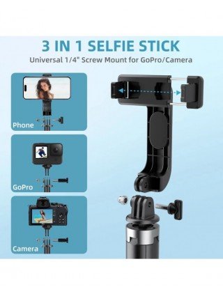 Mini Selfie Stick Phone Tripod with Remote Upgrade Quadripod