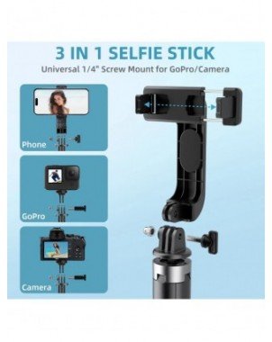 Mini Selfie Stick Phone Tripod with Remote Upgrade Quadripod