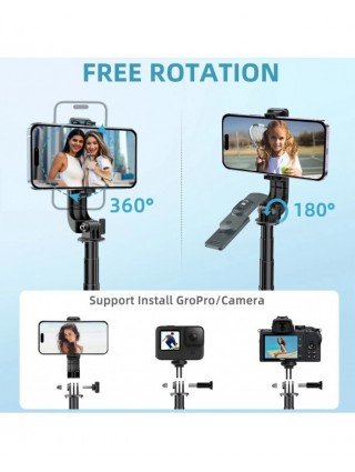 Mini Selfie Stick Phone Tripod with Remote Upgrade Quadripod