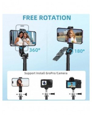 Mini Selfie Stick Phone Tripod with Remote Upgrade Quadripod