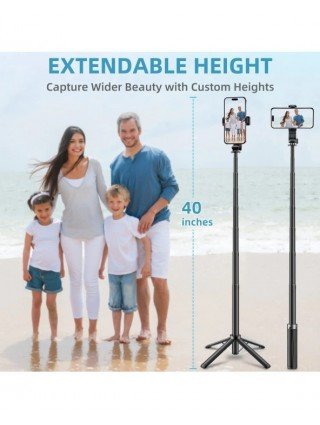 Mini Selfie Stick Phone Tripod with Remote Upgrade Quadripod