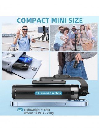 Mini Selfie Stick Phone Tripod with Remote Upgrade Quadripod