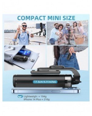 Mini Selfie Stick Phone Tripod with Remote Upgrade Quadripod