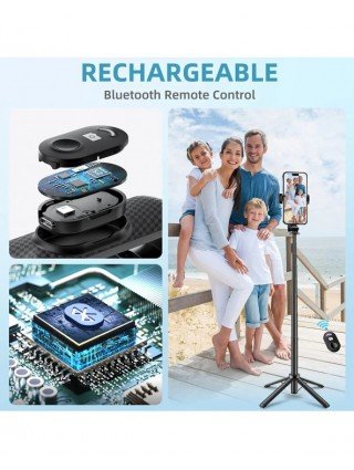 Mini Selfie Stick Phone Tripod with Remote Upgrade Quadripod