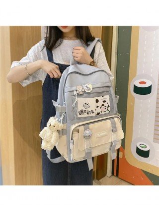 Women Waterproof School Bag For Teenager Girl Student Bookbag