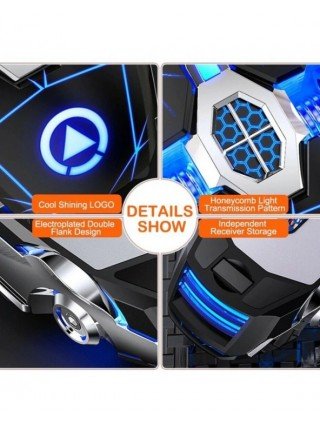 Belaidė optinė 2.4G USB žaidimų pelė 1600DPI 7 spalvų LED