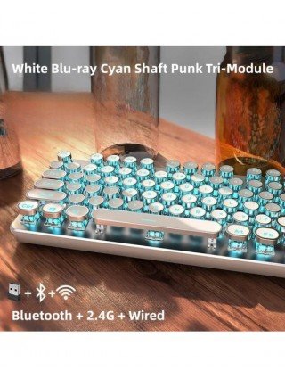 Wireless Bluetooth Real Mechanical Keyboard Mouse Set Gaming