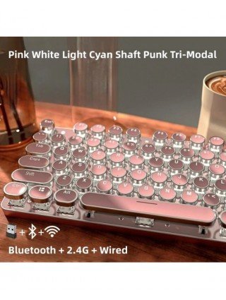 Wireless Bluetooth Real Mechanical Keyboard Mouse Set Gaming