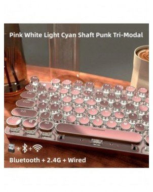Wireless Bluetooth Real Mechanical Keyboard Mouse Set Gaming