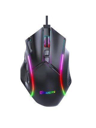 12800DPI Free Weight Macro RGB Gaming Mouse 12 Programmable