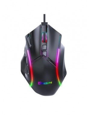 12800DPI Free Weight Macro RGB Gaming Mouse 12 Programmable