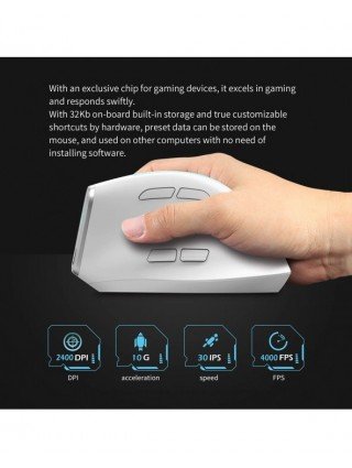 F-36 Ergonomic Vertical Mouse 2.4G+BT1+BT2 Wireless Right Left