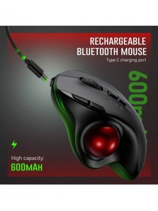 „Bluetooth“ pelė įkraunama 2.4G USB belaidė pelė Ergonomiška