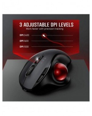 „Bluetooth“ pelė įkraunama 2.4G USB belaidė pelė Ergonomiška