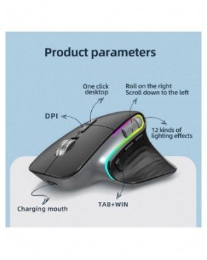 VT M10 kelių režimų „Bluetooth“ / 2.4G belaidė / laidinė pelė